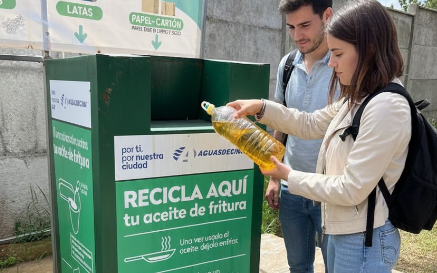 Reciclaje de aceite doméstico creció un 35,7% en 2025 y Aguas Décima celebra resultados